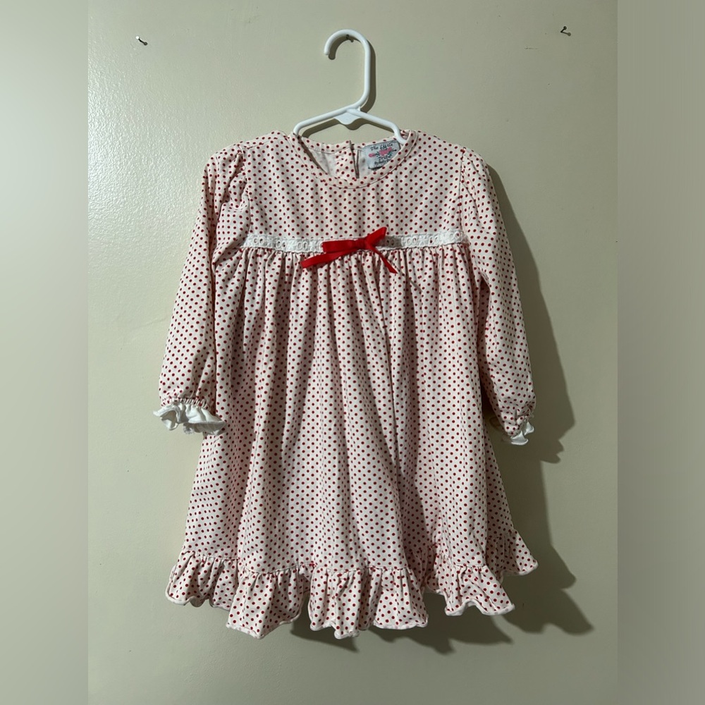 The Little Tribe by Baby Proofs‎ Girl’s Dress Size 3 Holiday Christmas White Red